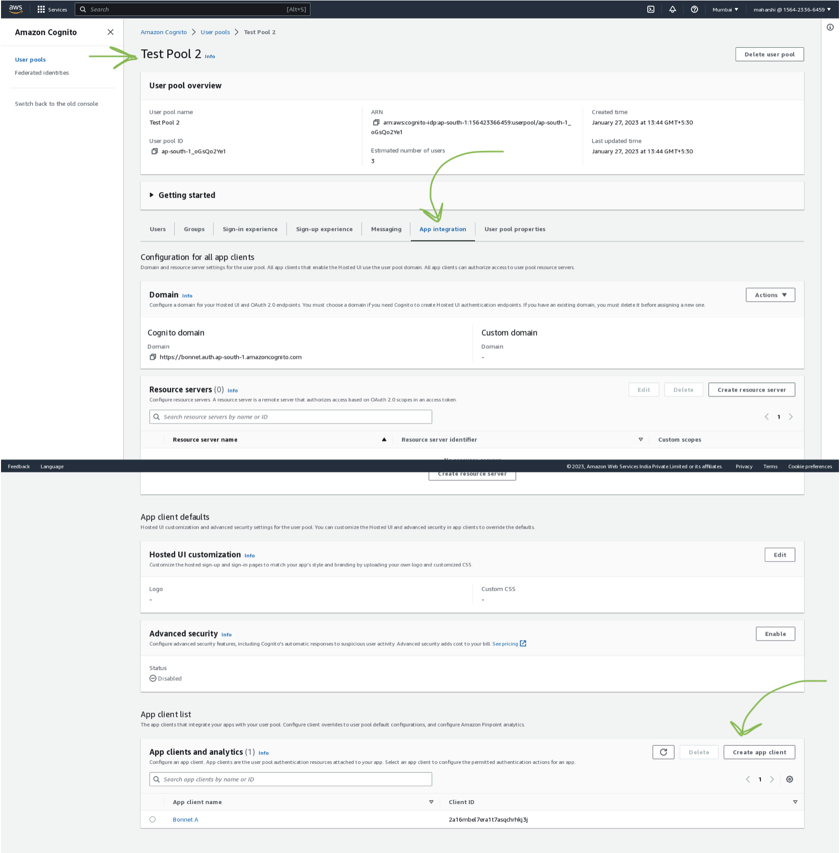 Create Cognito App Client