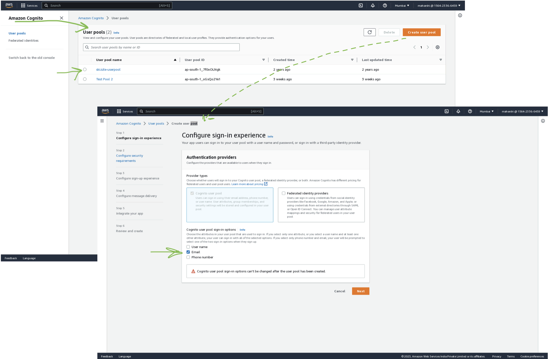 AWS Management console