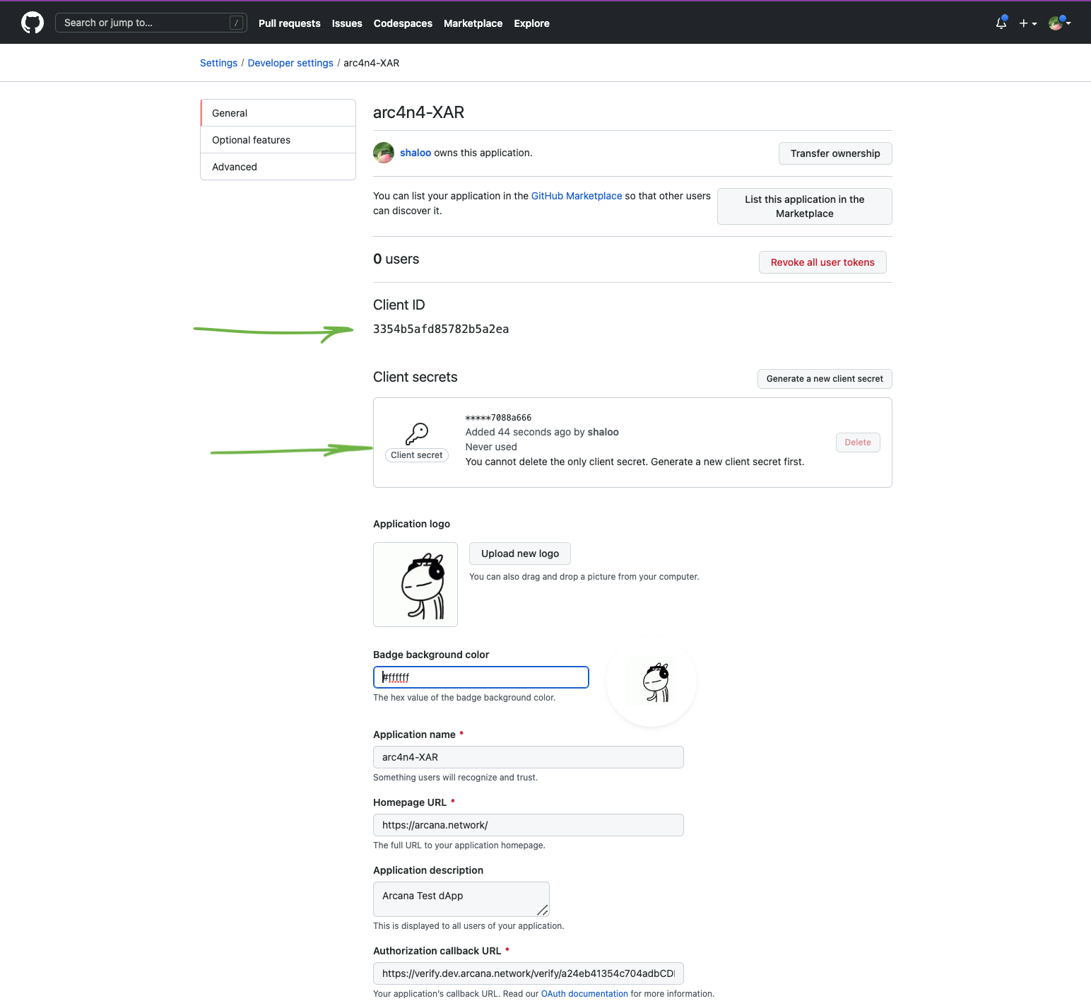 Get GitHub OAuth ClientID