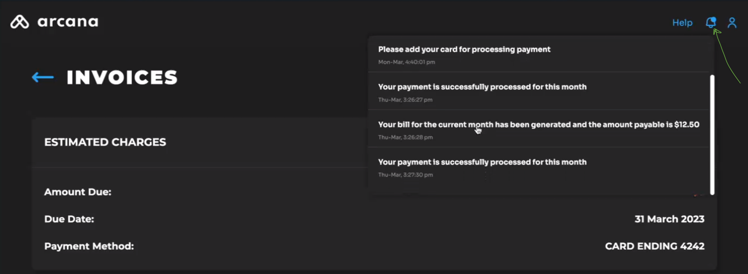 Billing Notifications