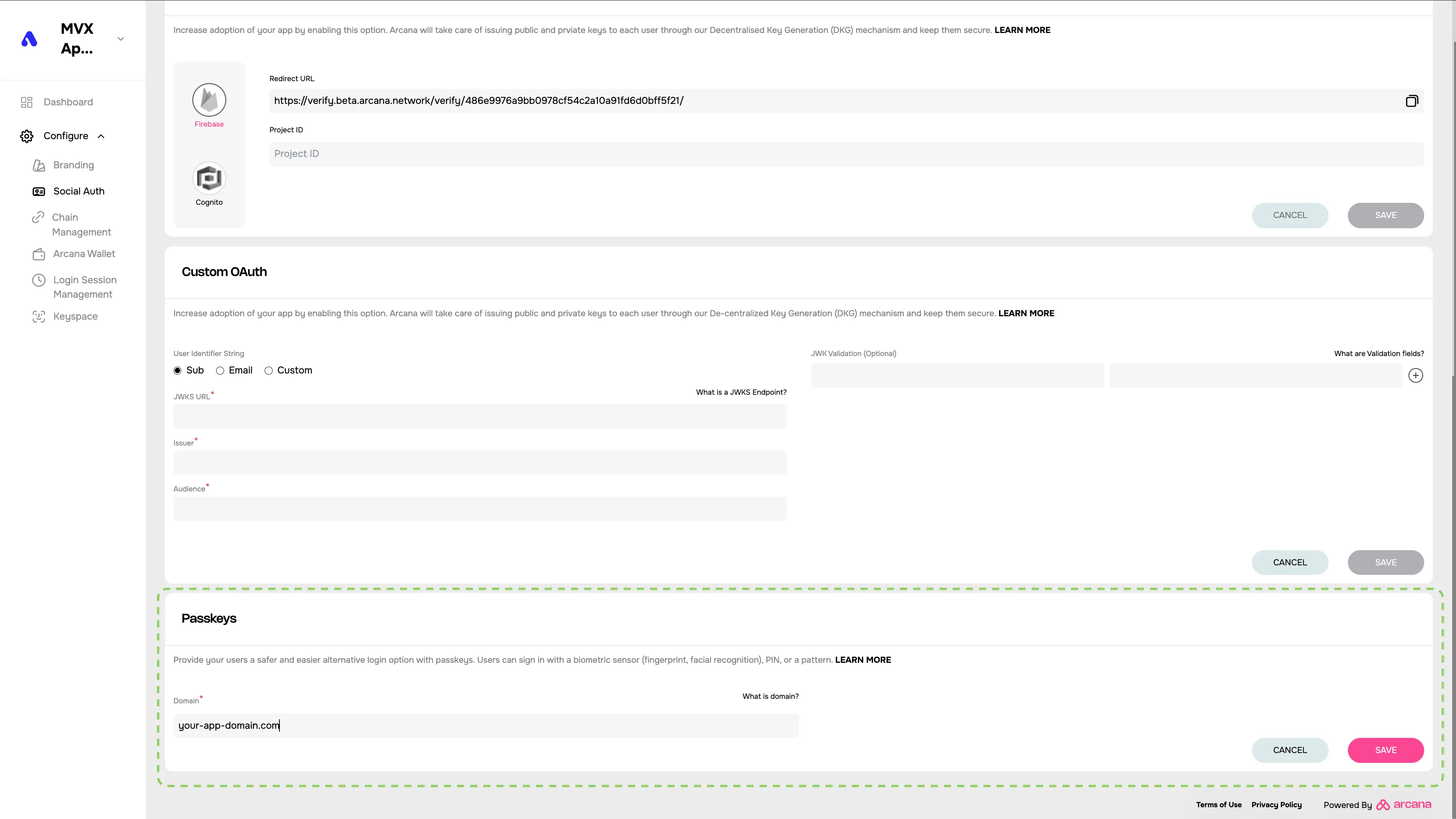 Specify Domain