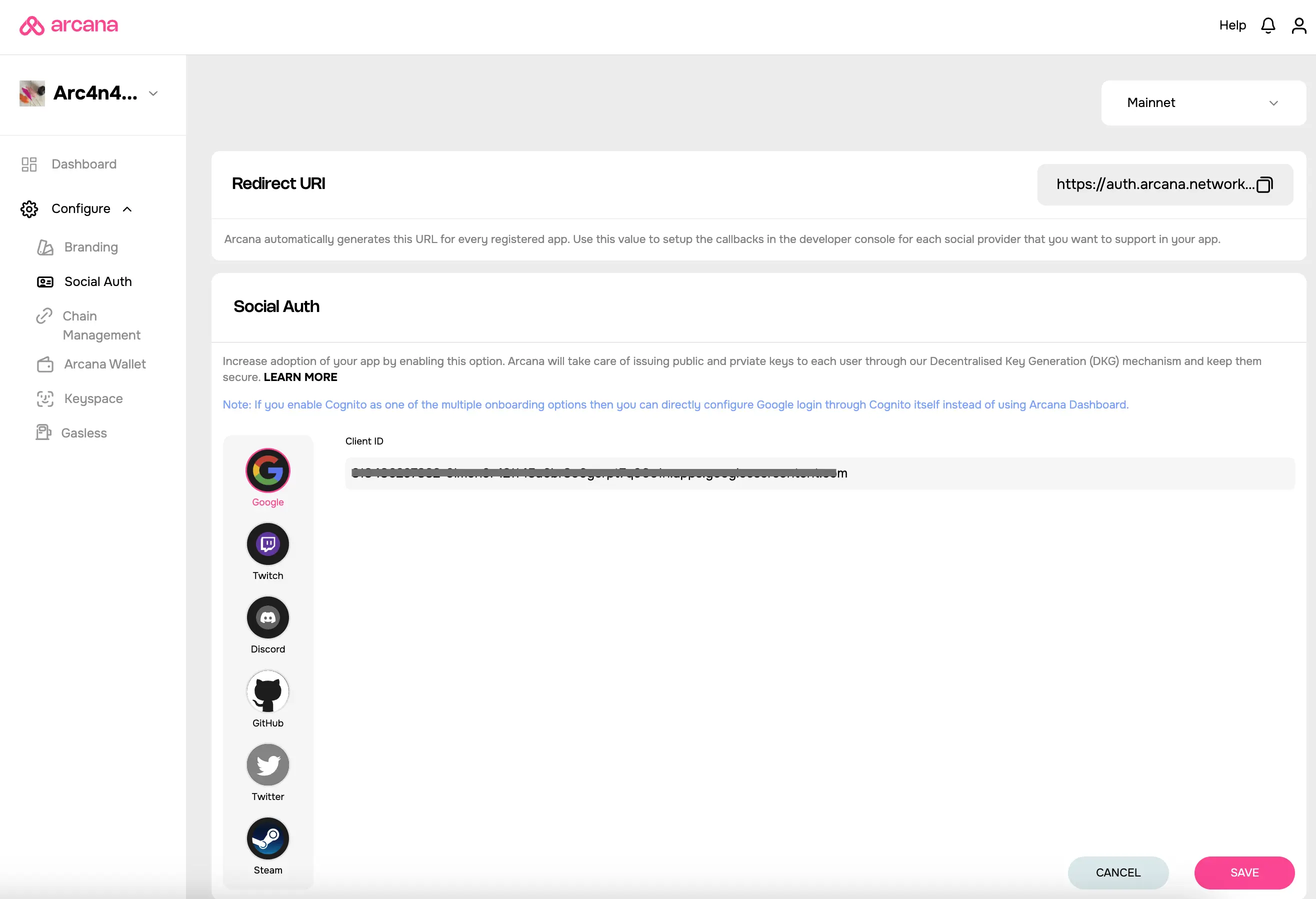 Save Config Settings