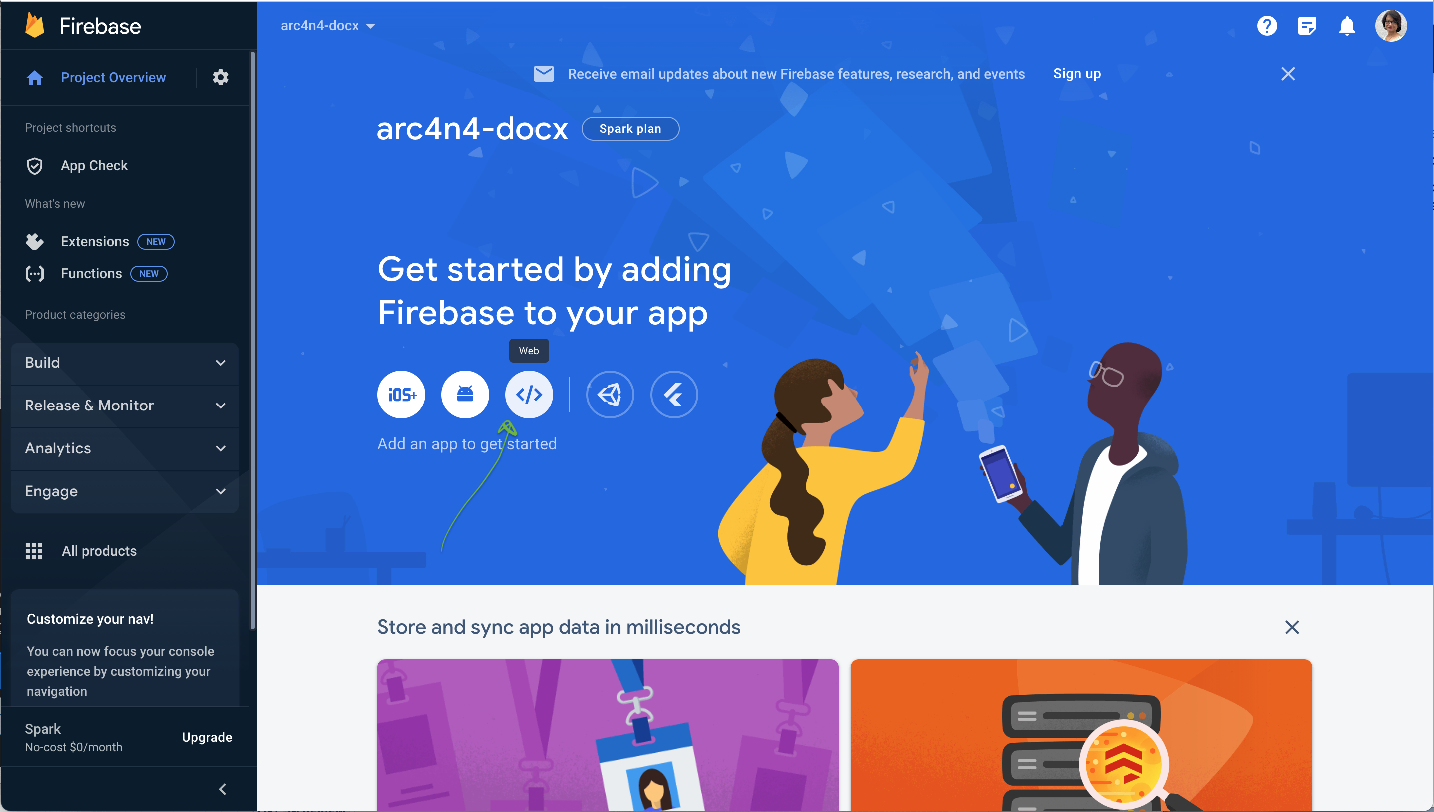 Register Firebase App