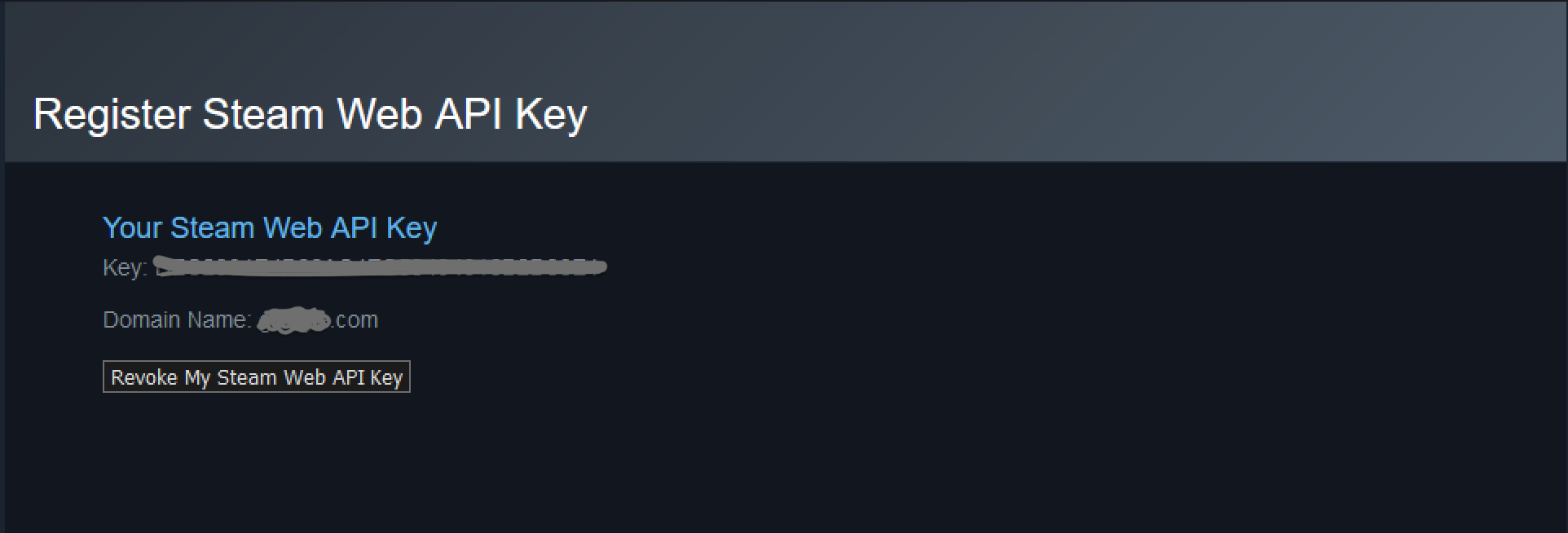 Steam Domain Settings