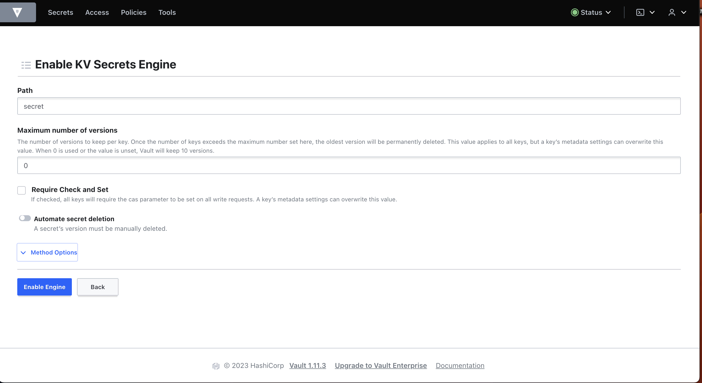 HashiCorp KV Setup